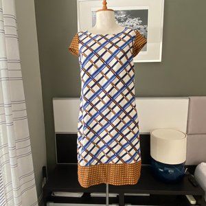 ♥ The Limited Checkered Shift Dress in Cap Sleeves US6     - P2